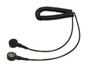 ESD spiralni kabel vtič črn
